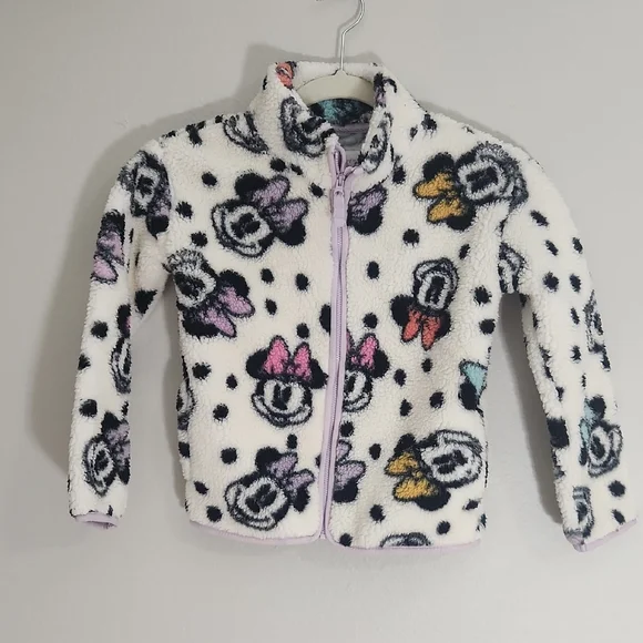 Disney Jumping Beans Fleece Jacket - Black and White Size 6. - Picture 1 of 7